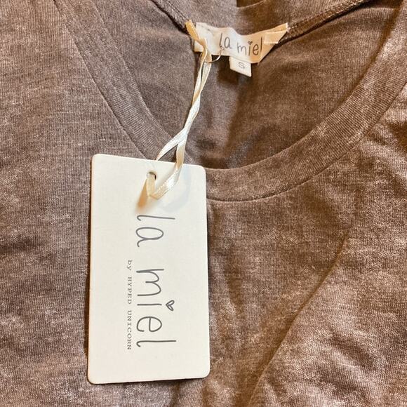 NWT Casual Lightweight Side Slit Dress w/ Pockets MOCHA Size: Small - Picture 3 of 8